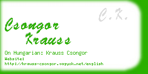 csongor krauss business card